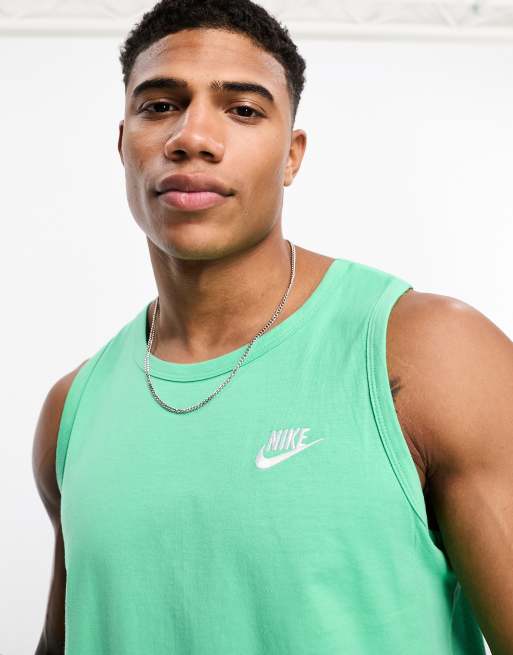 Green nike cheap tank top