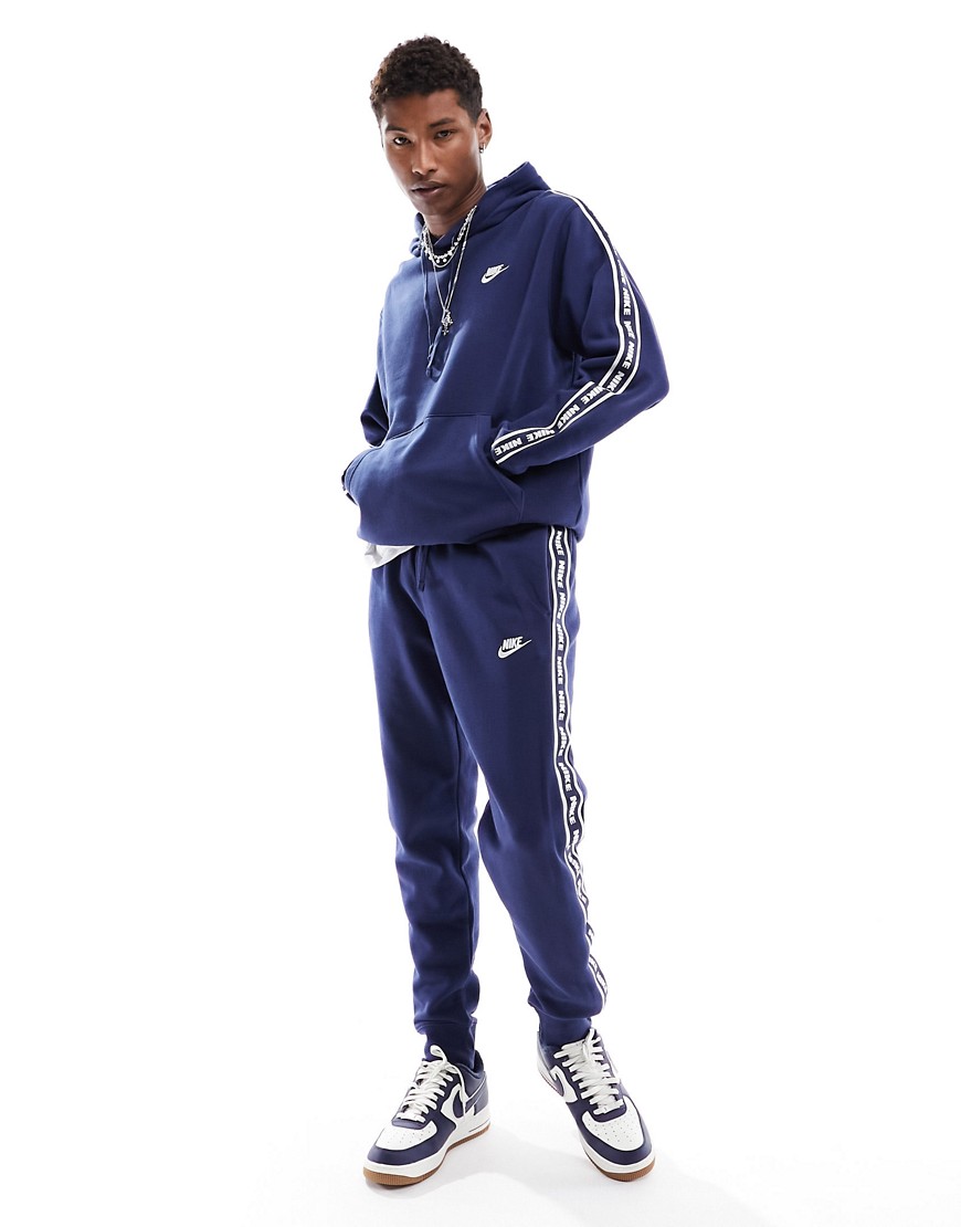 Nike Club Tape tracksuit in Navy-Blue