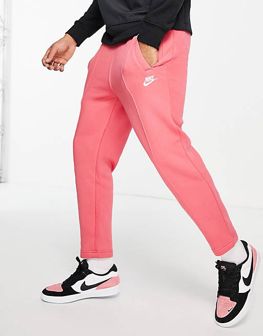 Nike Club tapered fit joggers in archaeo pink
