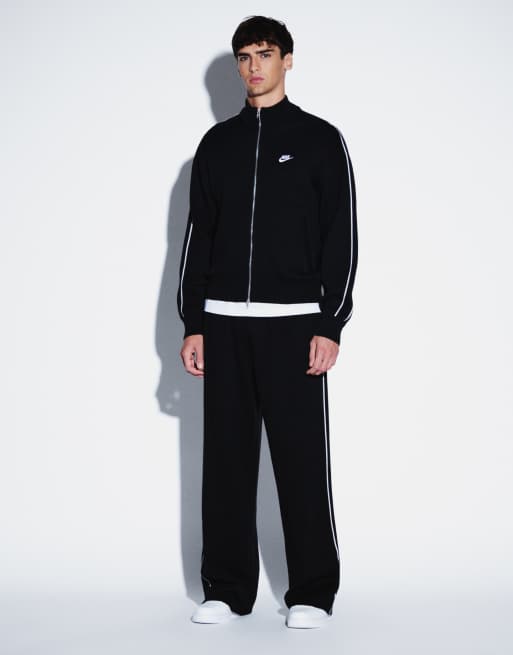 Nike Club track jacket in black & white, 2 of 5