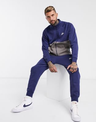 nike club navy tracksuit