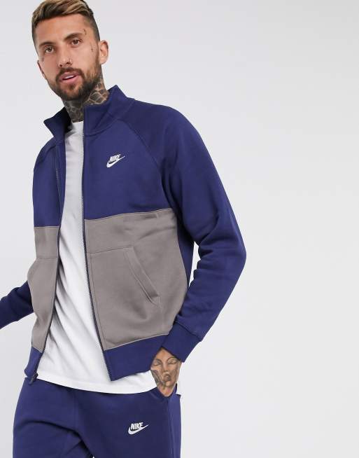 Nike chariot fleece tracksuit hot sale navy