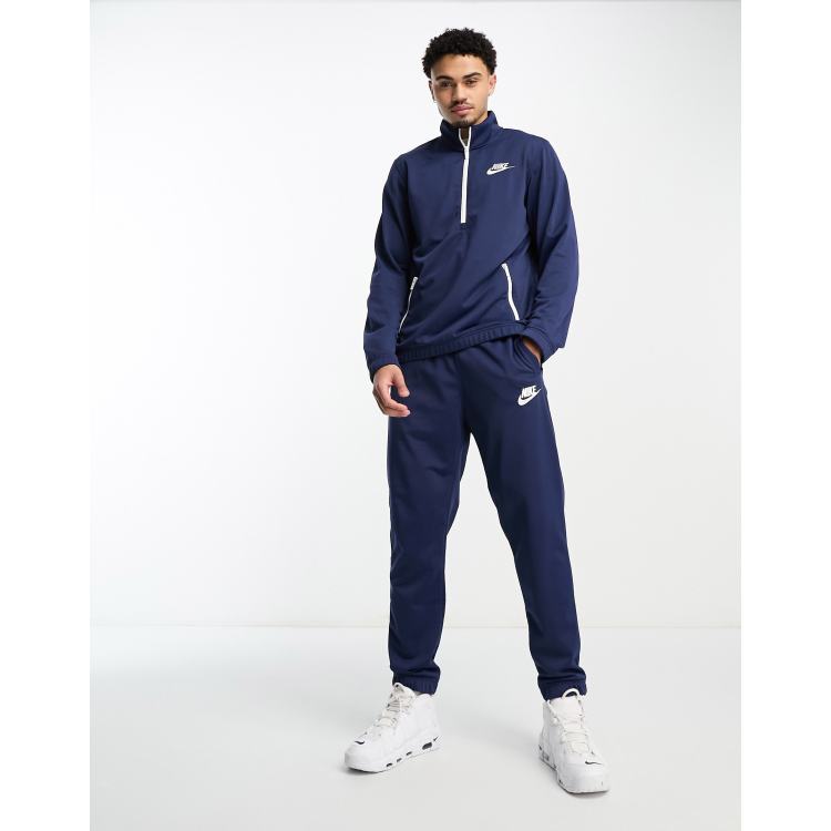 Nike Club Tuta sportiva blu navy con zip corta ASOS