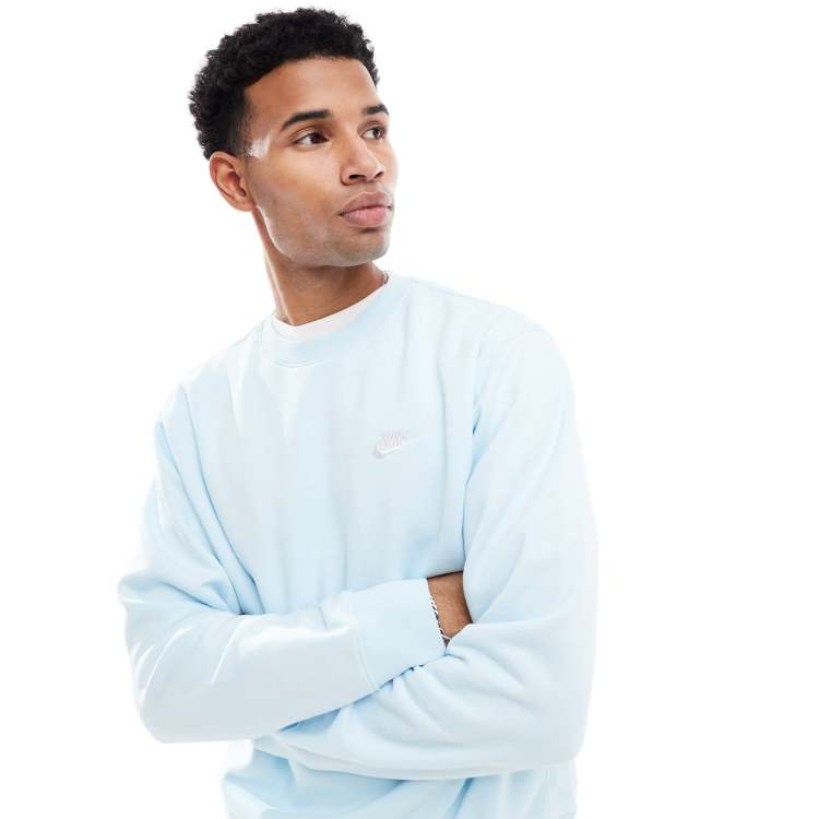 Nike Club unisex crew neck sweatshirt in light blue ASOS