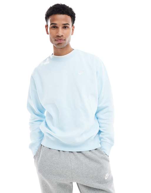 Nike Club unisex crew neck sweatshirt in light blue ASOS