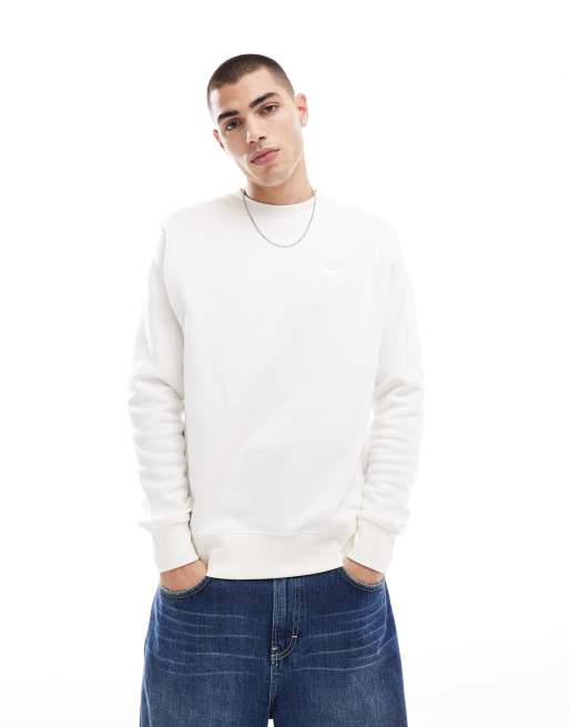 Nike off white club fleece crew neck sweatshirt on sale