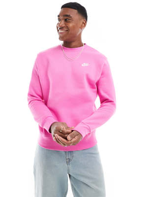 Nike Club Unisex Crew Sweatshirt In Pink