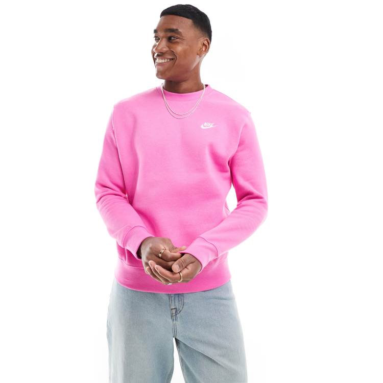 Nike Club unisex crew sweatshirt in pink ASOS