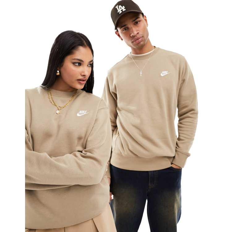 Tan hotsell nike crewneck