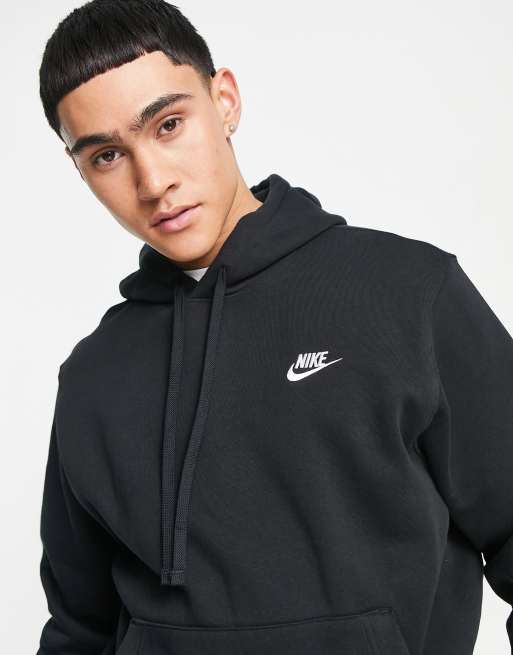 Black nike store check hoodie