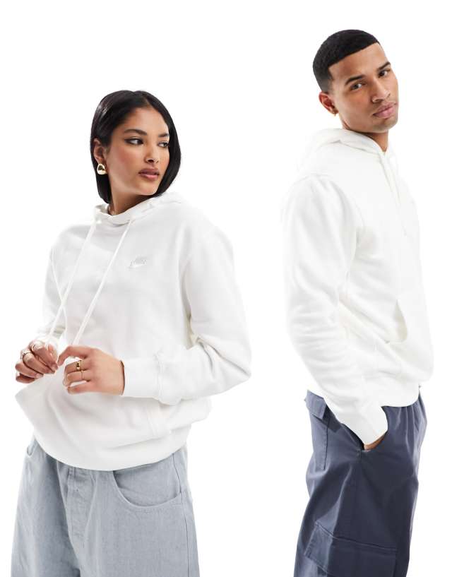 Nike - club unisex hoodie in off white