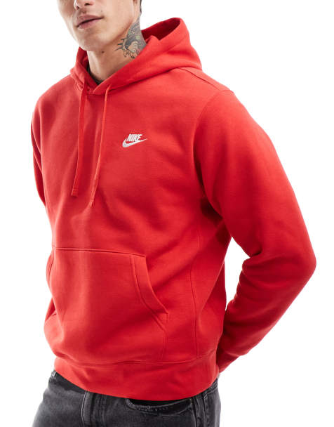 Nike Club unisex hoodie in red - view 1