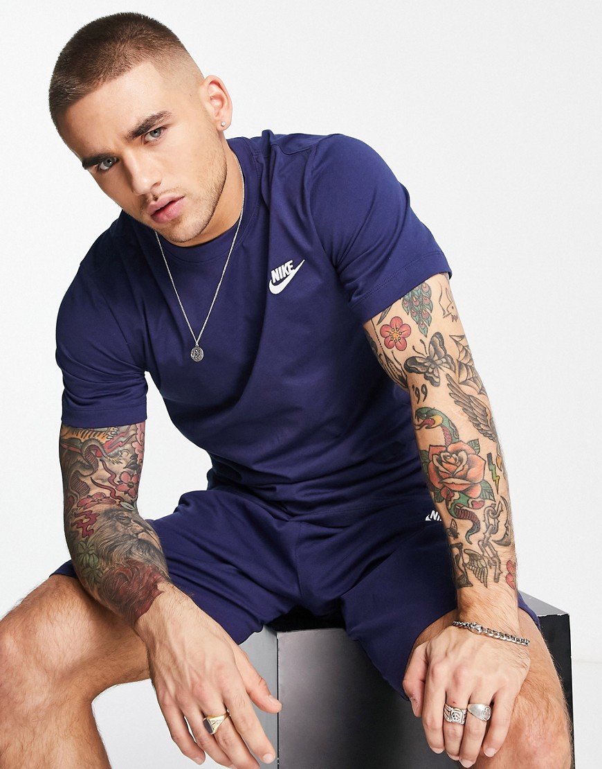 Nike Club unisex t-shirt in navy