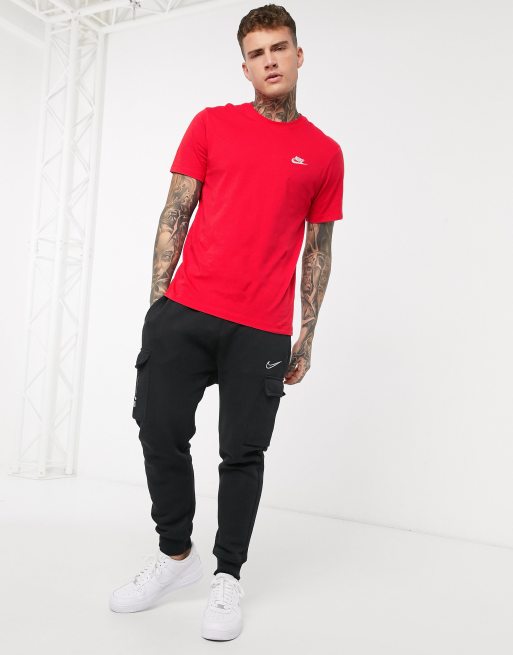 Nike Club unisex T shirt in red ASOS