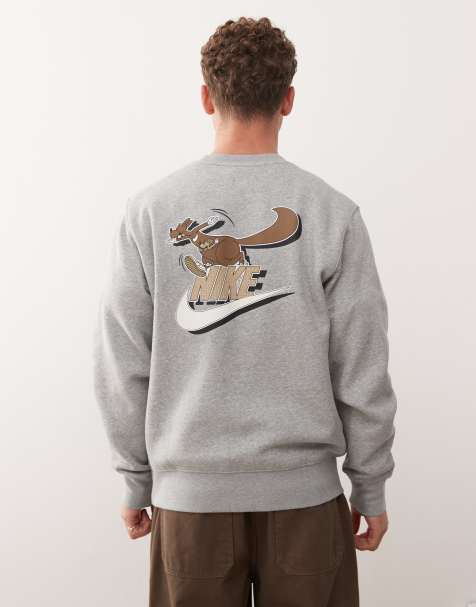 Nike Club varsity sweatshirt in gray heather - view 1