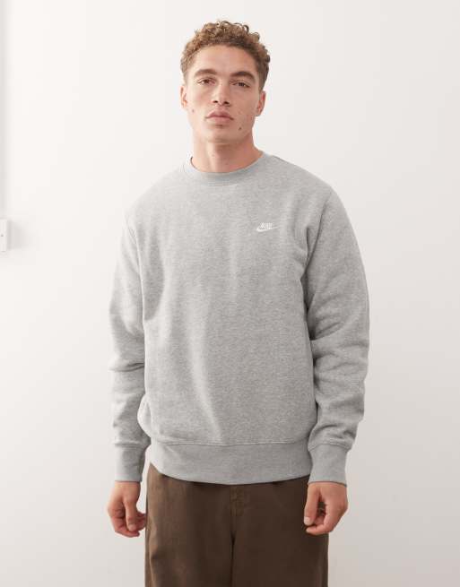 Nike Club varsity sweatshirt in gray heather, 3 of 5