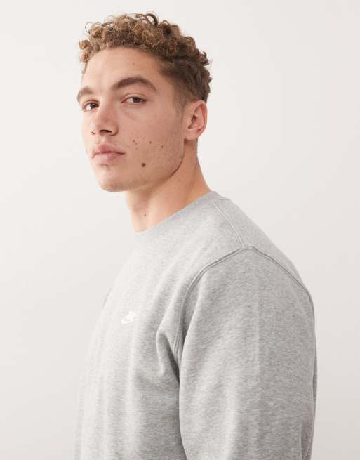 Nike Club varsity sweatshirt in gray heather, 4 of 5