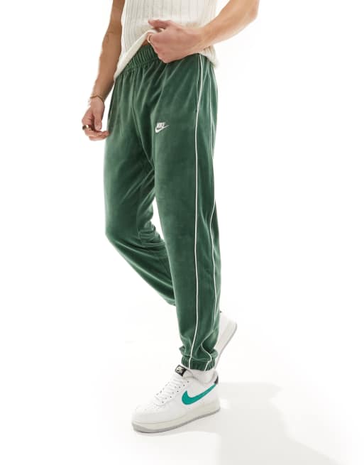 Nike Club velour joggers in green ASOS