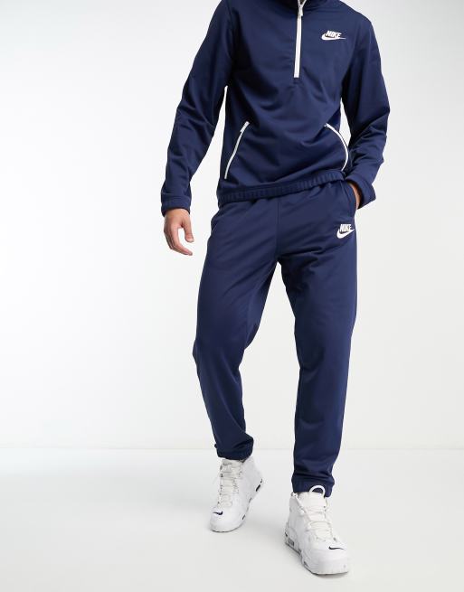 Nike Club Veste de surv tement demi fermeture clair Bleu marine