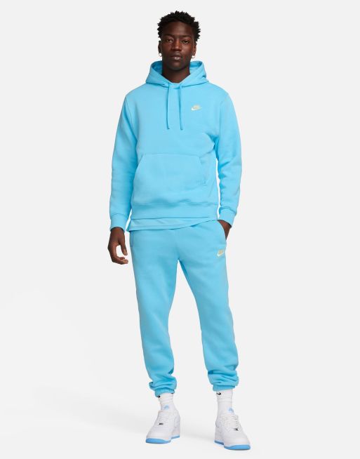 Blue nike club hoodie sale