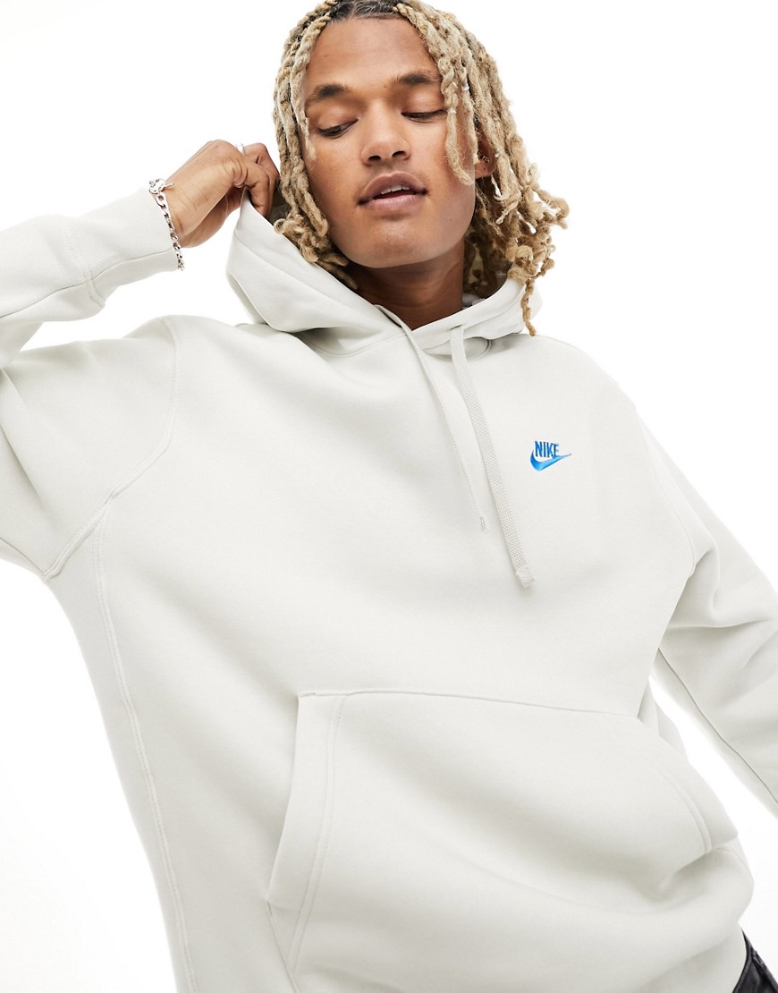 Nike Club Vignette hoodie in stone-White