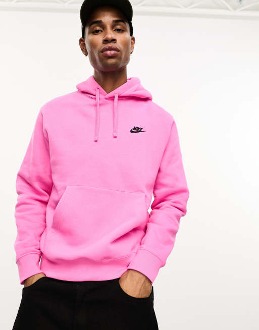 Nike Sweat à Capuche NSW Club - Rose/Blanc