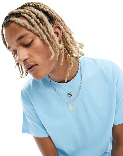 Nike - Club - Vignette - T-shirt in blauw - view 1