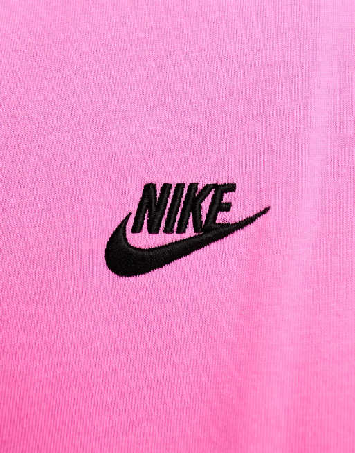 Nike Club Vignette t shirt in bright pink ASOS