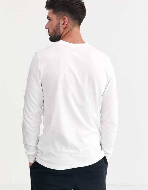 Nike – Club – Vit långärmad t-shirt, 2 av 4