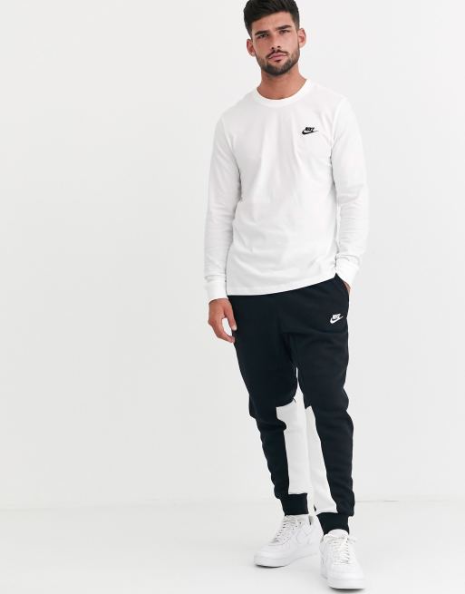 Nike – Club – Vit långärmad t-shirt, 4 av 4
