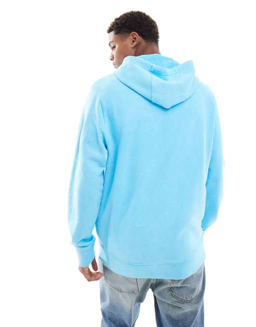 Nike Club washed hoodie in blue, 3 of 4