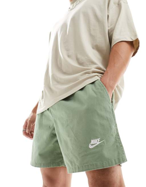 Nike Club washed shorts in green