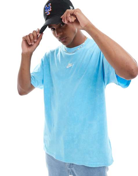 Nike Club washed t-shirt in light blue - view 1