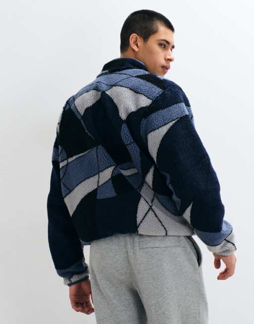 Nike Club Winter all over print fleece in blue, 5 of 5