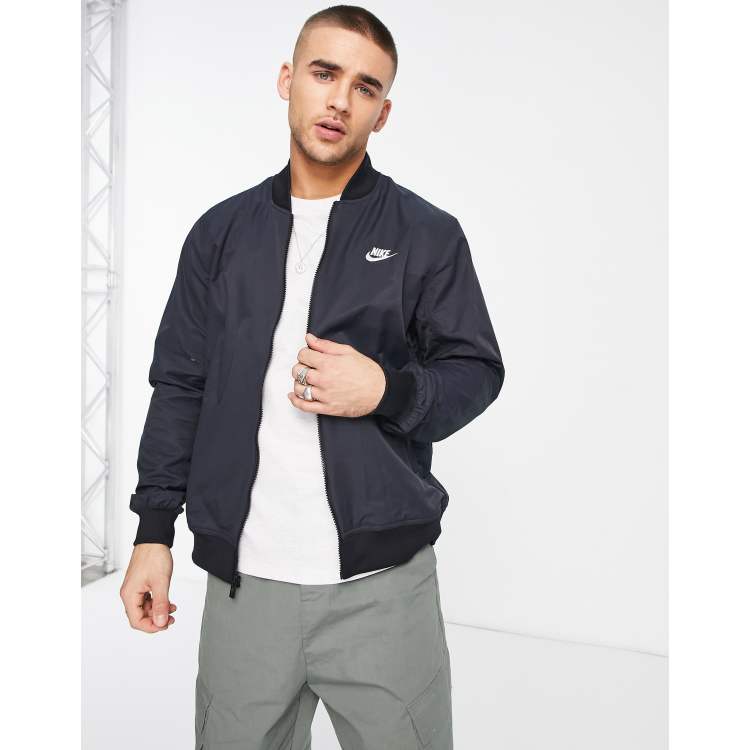 Nike Club woven bomber jacket in black