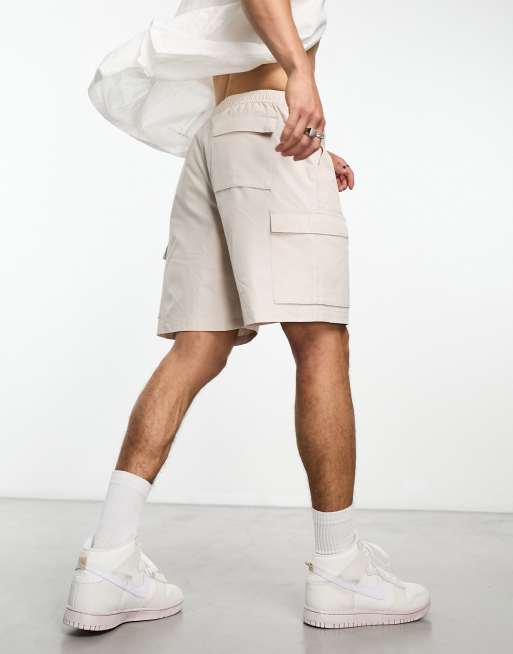 Nike Club woven cargo shorts in stone, 2 of 4