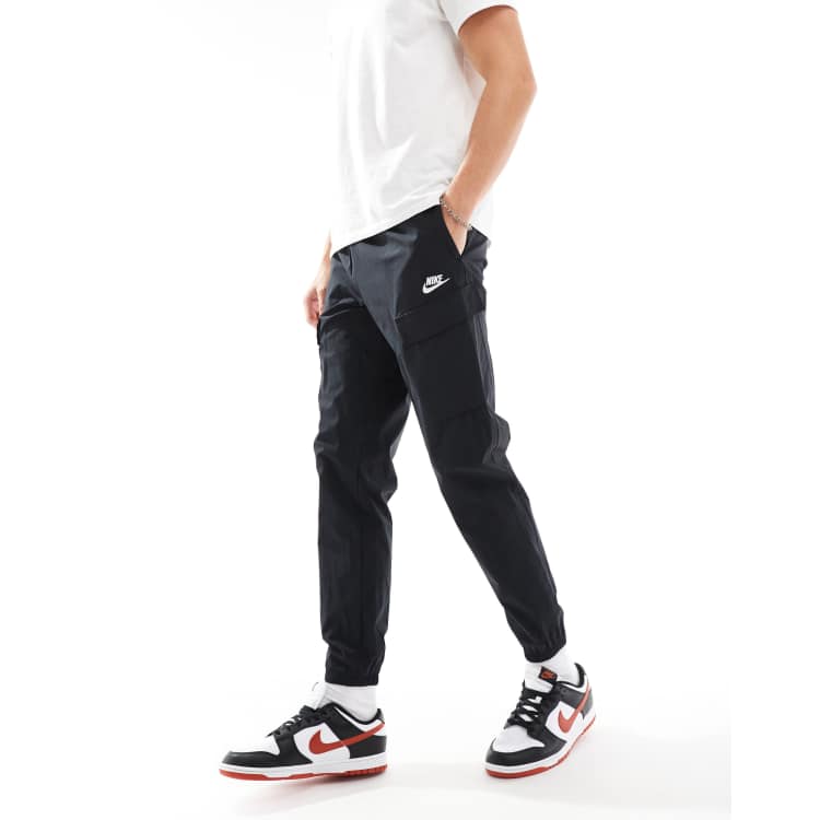 Nike Club woven cargo trouser in black