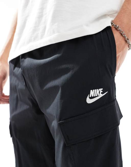 Nike Club woven cargo trouser in black