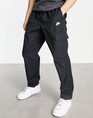 Nike Club woven cargo trousers in black | ASOS