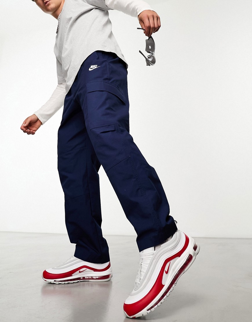 Nike Club woven cargo trousers in navy