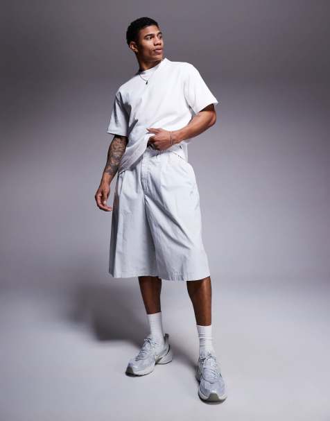 Nike Club Woven oversized shorts in grey