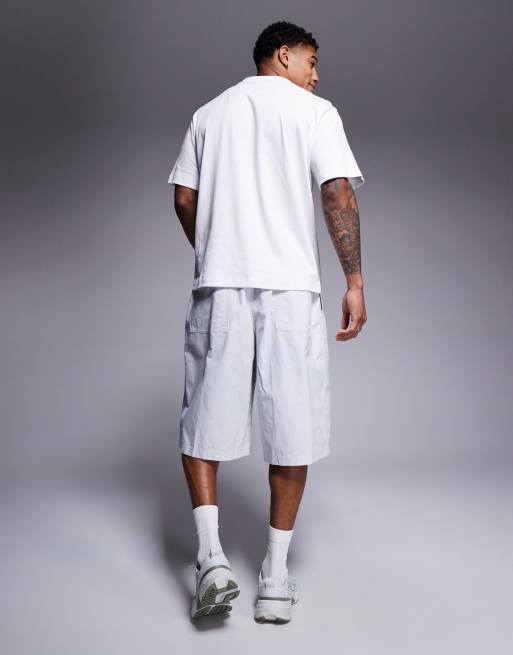 Nike Club Woven oversized shorts in grey, 5 of 5