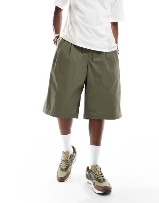 Nike Club Woven oversized shorts in khaki, 2 of 5