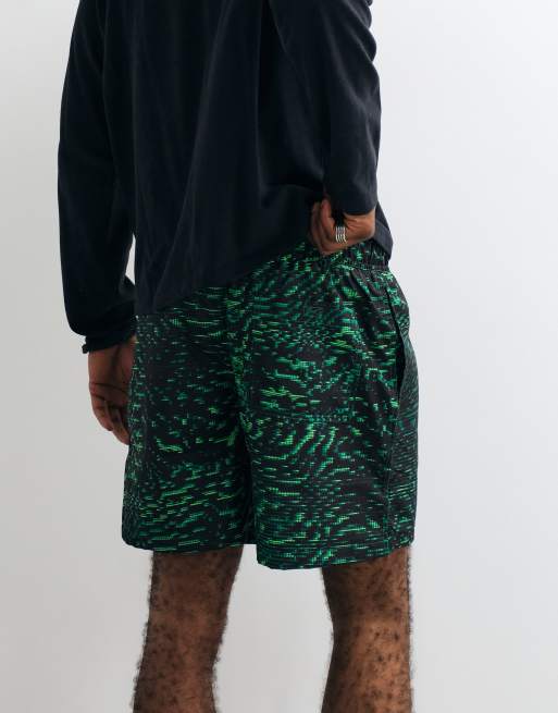 Nike Club Woven Sci-fi print shorts in black and green, 5 of 5