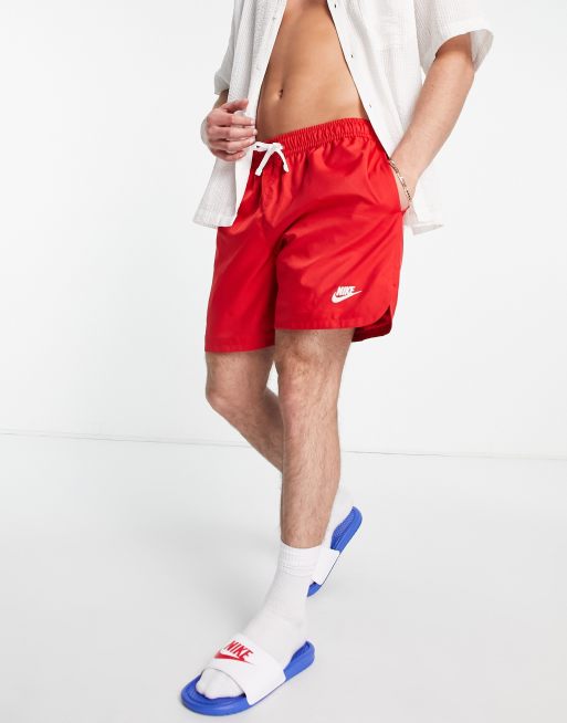 Nike woven store shorts red