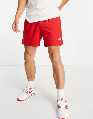 Nike Club woven shorts in red | ASOS