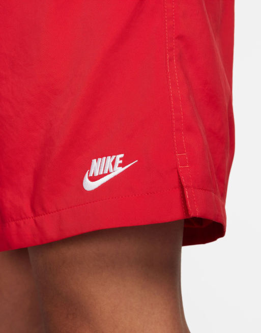 Nike Club woven shorts in red, 3 of 4