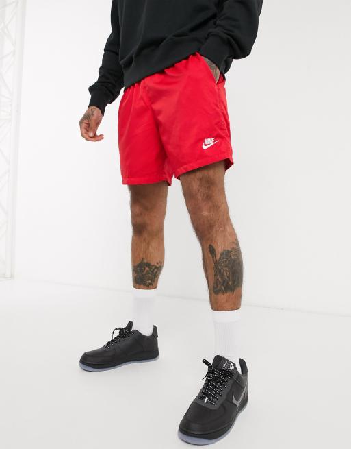 Nike Club woven shorts in red, 3 of 4