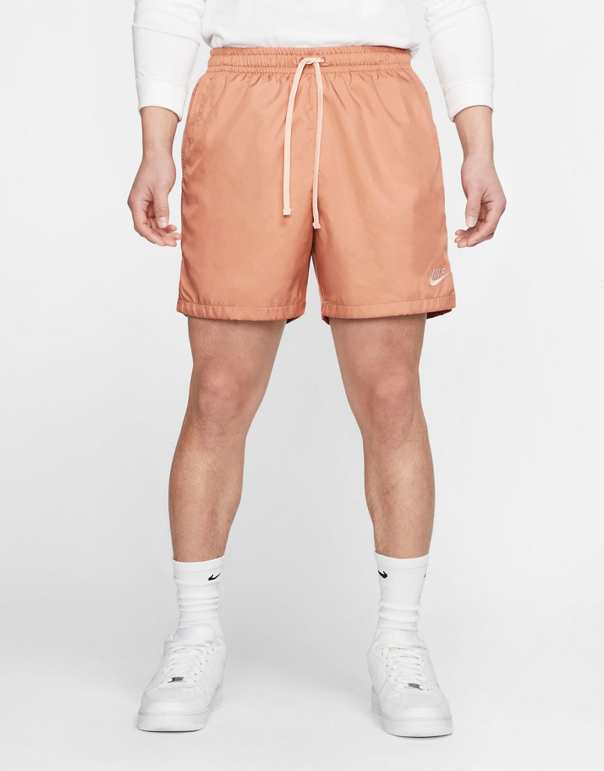 Nike Club woven shorts in washed coral-Orange
