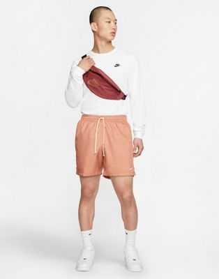 nike flow shorts washed coral